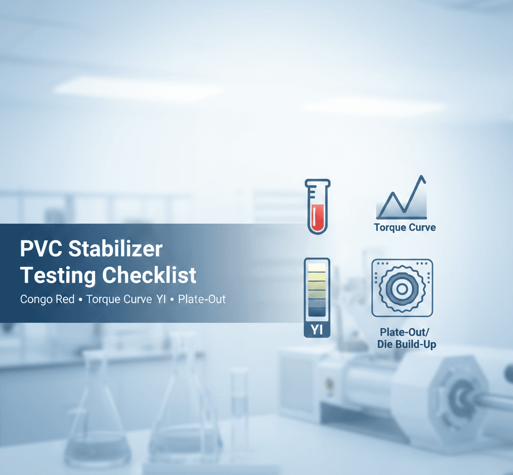 How to Test PVC Heat Stabilizers: Congo Red, Torque Curves & Plate-Out
