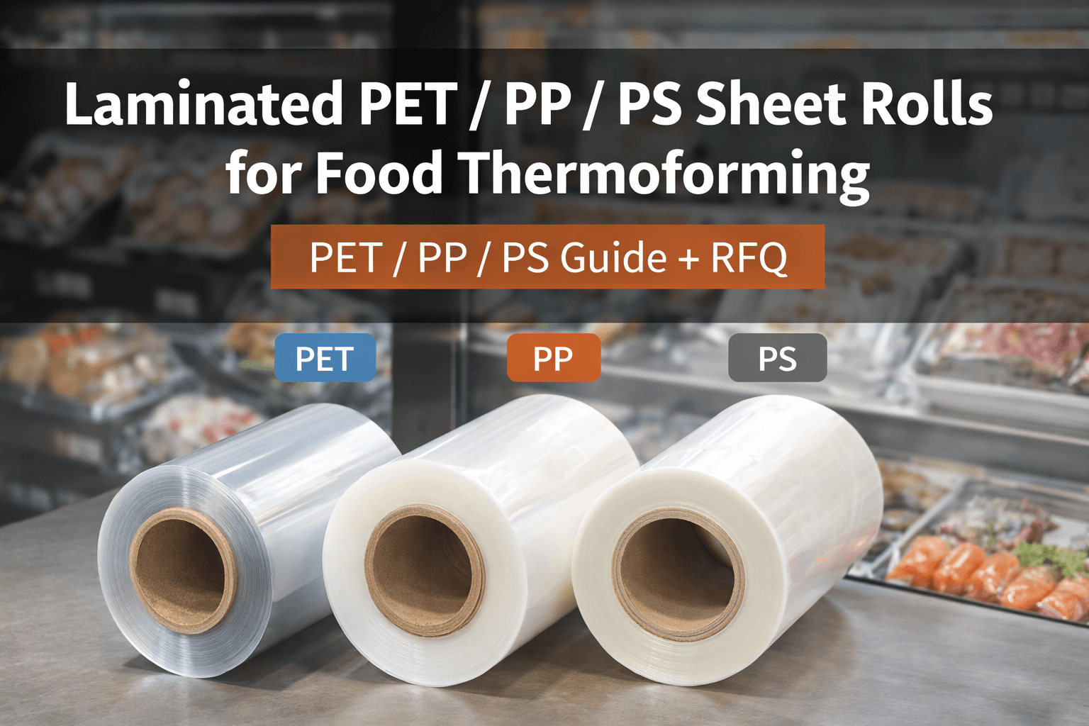 Laminated Sheet Rolls for Food Thermoforming: PET/PP/PS Guide + RFQ (2026)